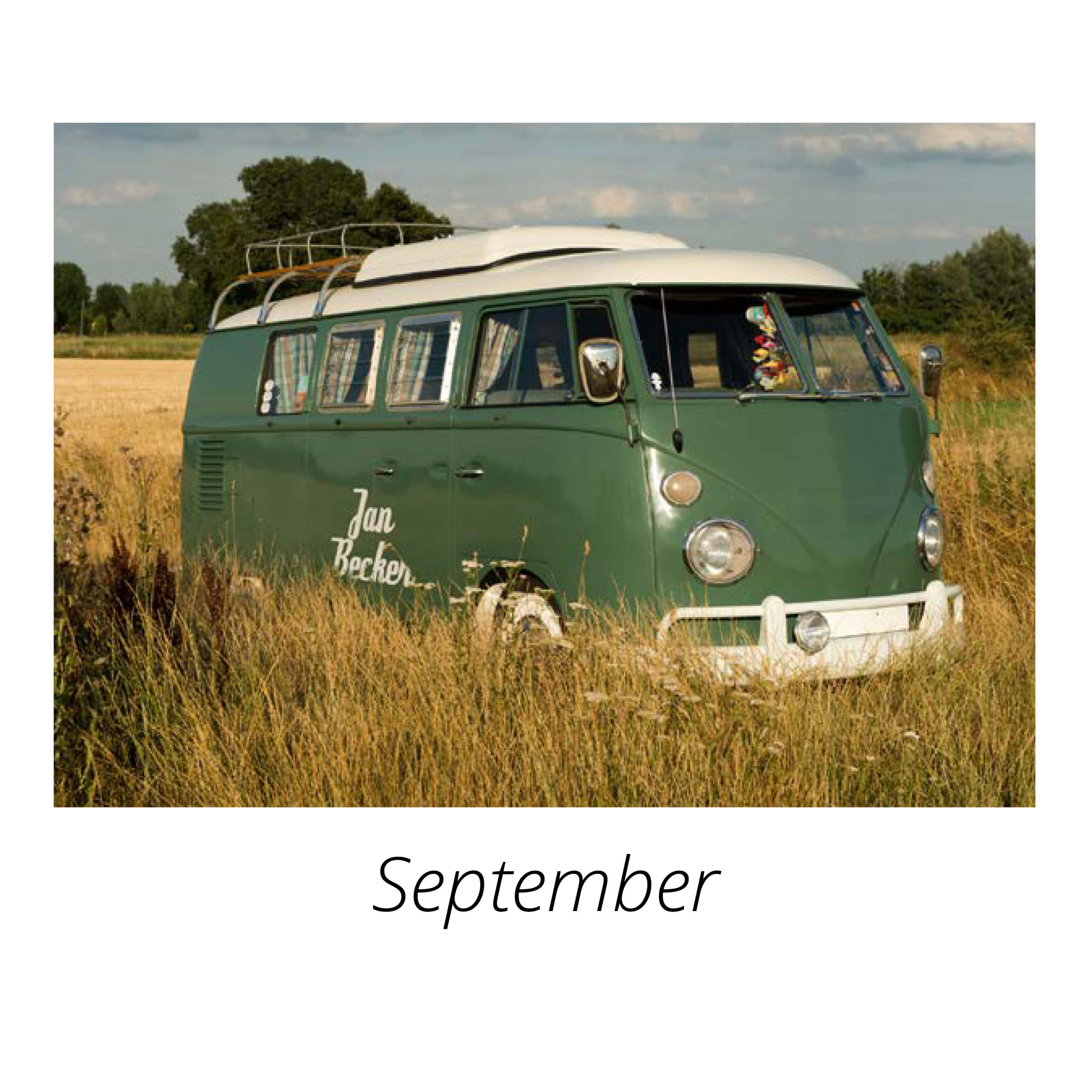 Tischaufstellkalender Postkarte mit Bildpersonalisierung 2025