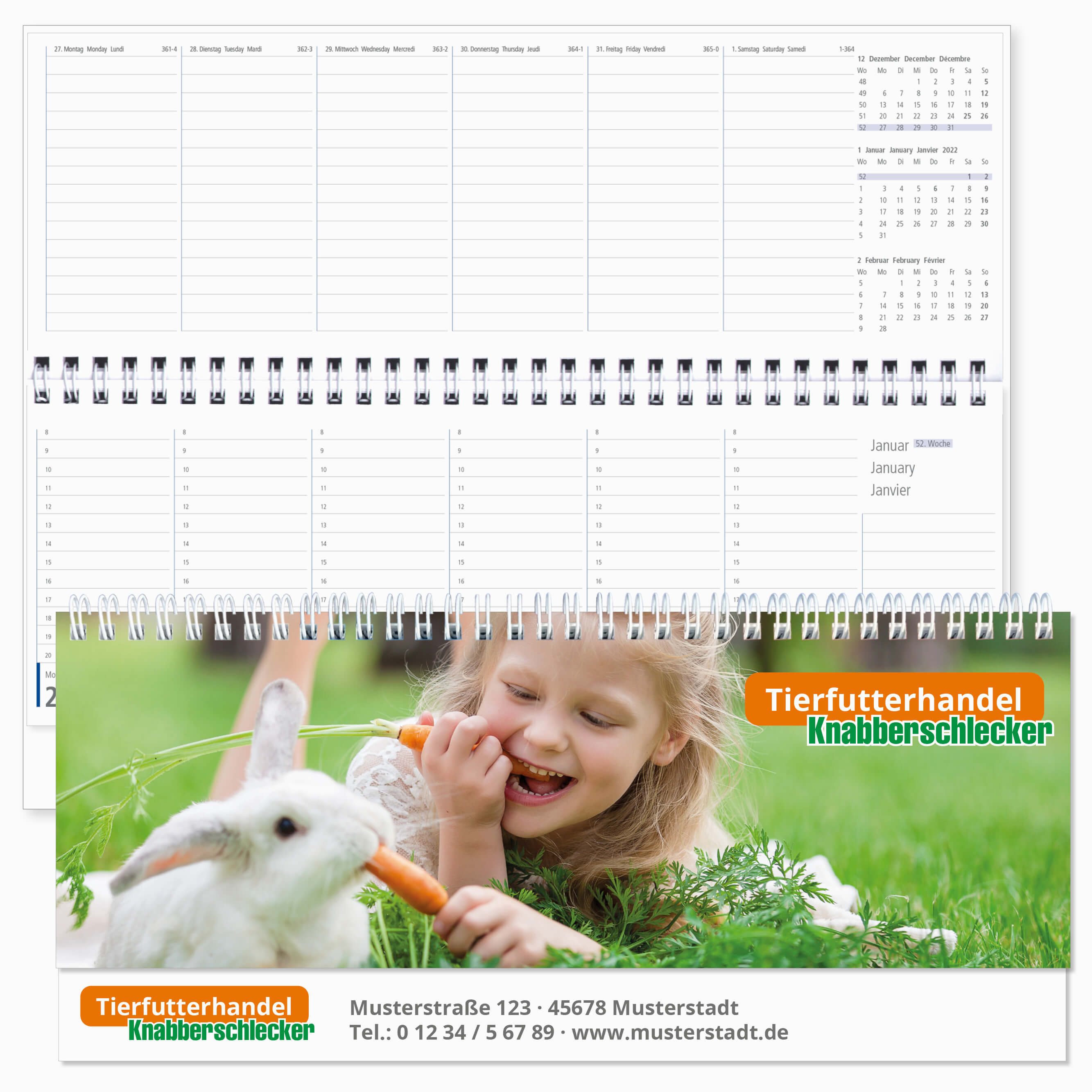 Tischquerkalender Compact Recycling