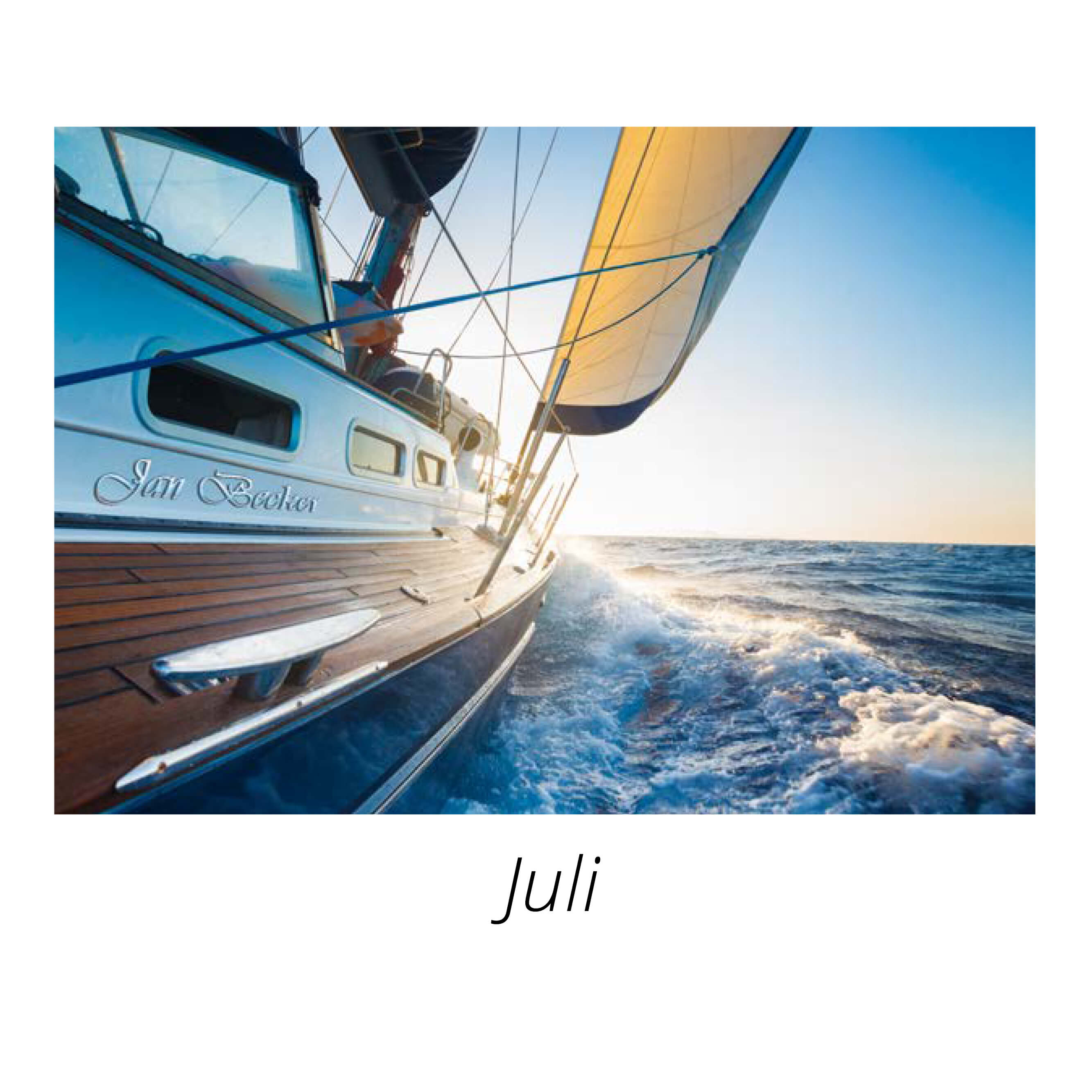 Tischaufstellkalender Postkarte mit Bildpersonalisierung 2025