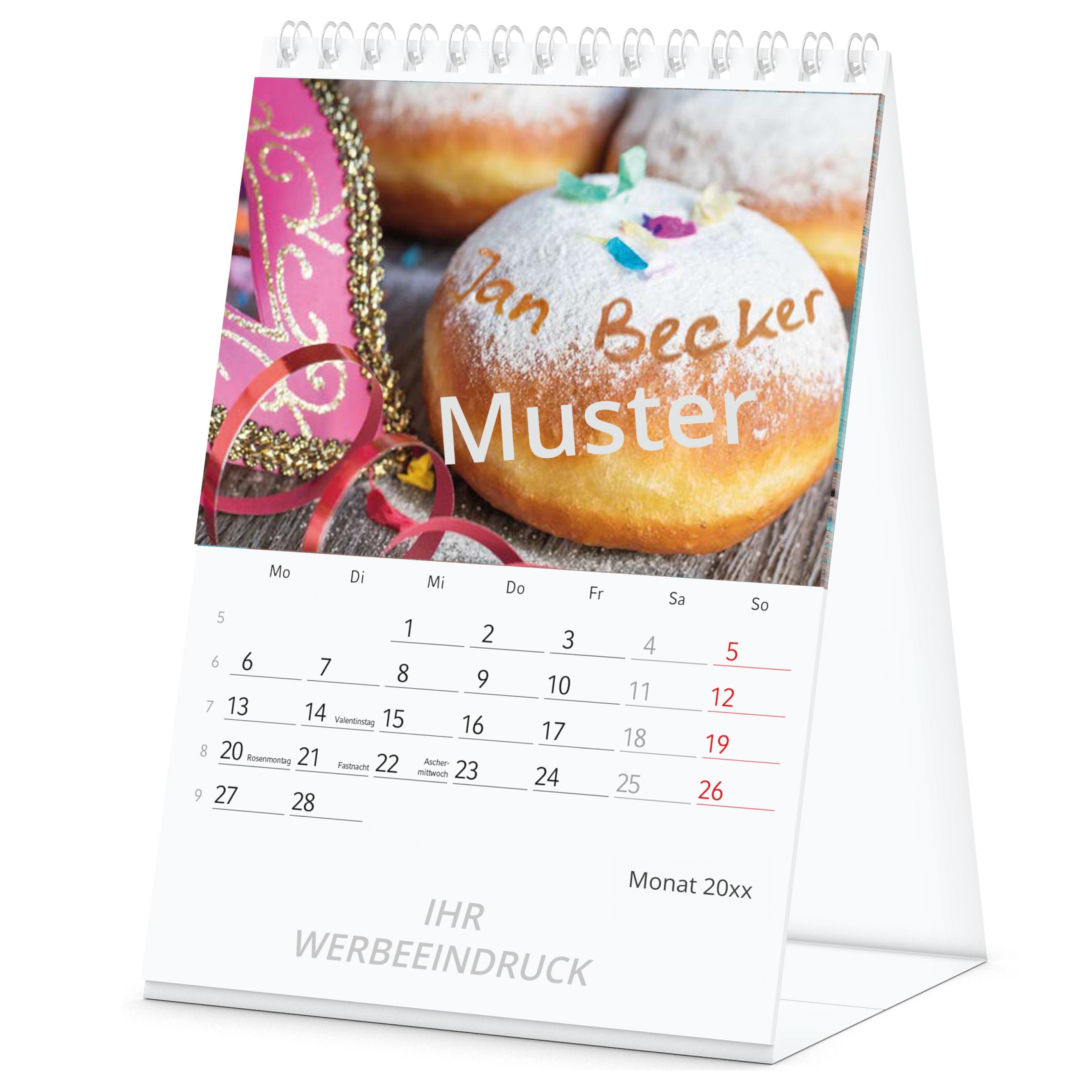 Tischaufstellkalender Hoch mit Bildpersonalisierung  2025