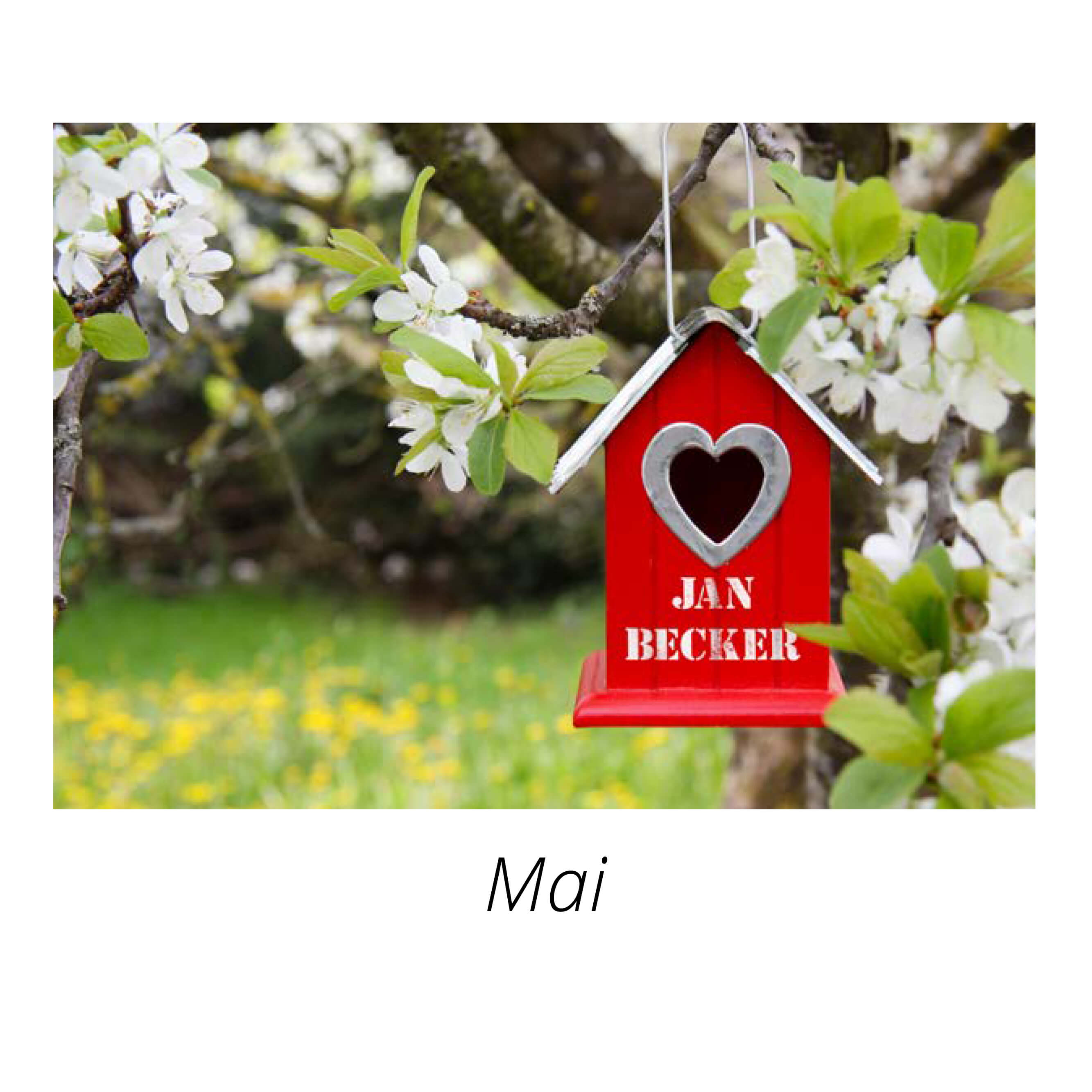 Tischaufstellkalender Postkarte mit Bildpersonalisierung 2025