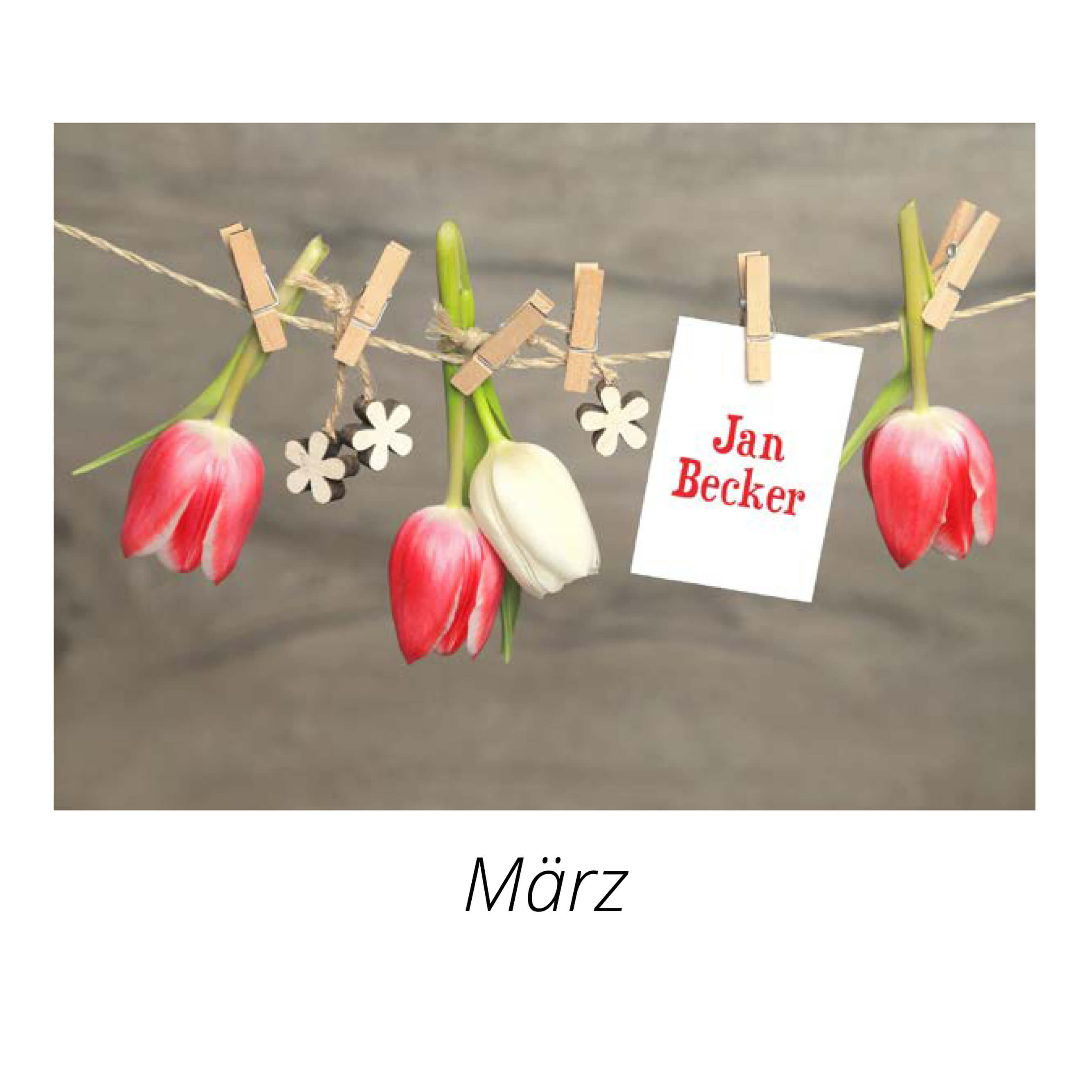 Tischaufstellkalender Postkarte mit Bildpersonalisierung 2025